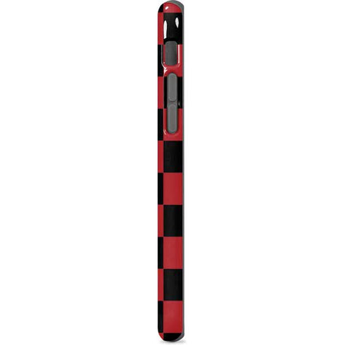 Red and Black Checkerboard iPhone 7 Pro Case