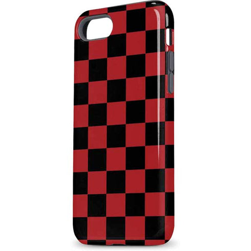 Red and Black Checkerboard iPhone 7 Pro Case
