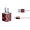 Red and Black Checkerboard iPhone Charger (5W USB) Skin