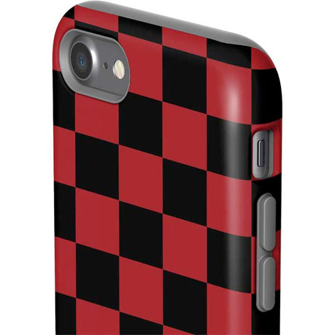 Red and Black Checkerboard iPhone SE (2nd & 3rd Gen) Pro Case