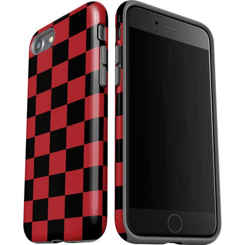 Red and Black Checkerboard iPhone SE (2nd & 3rd Gen) Pro Case