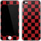 Red and Black Checkerboard Apple iPod Skin