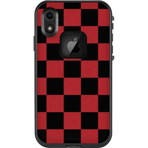 Red and Black Checkerboard LifeProof Fre iPhone Skin