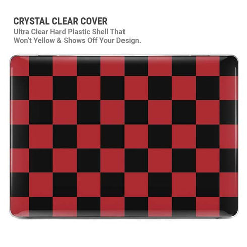 Red and Black Checkerboard MacBook Air 15in (2023-2025) Case plus Skin