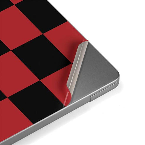 Red and Black Checkerboard MacBook Pro 14in (2021-24) Skin