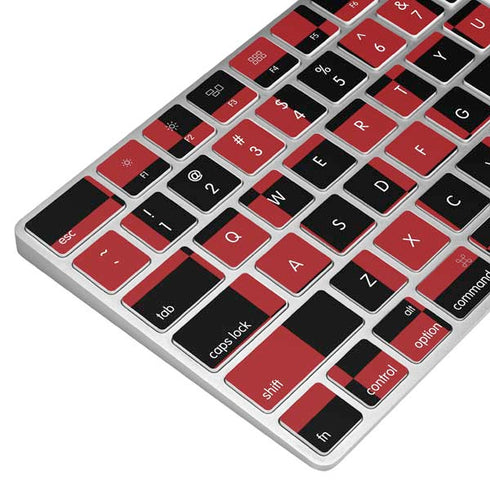 Red and Black Checkerboard Magic Keyboard Skin