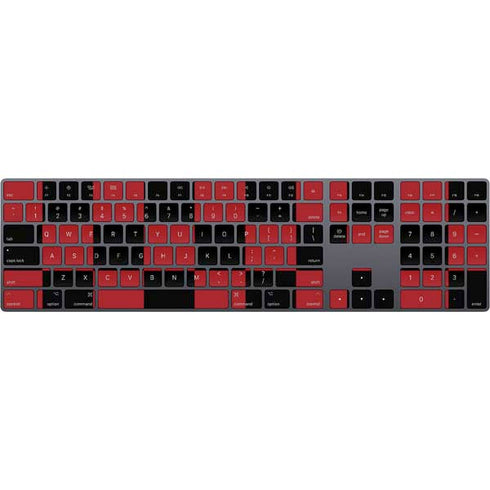 Red and Black Checkerboard Magic Keyboard with Numeric Keypad Skin