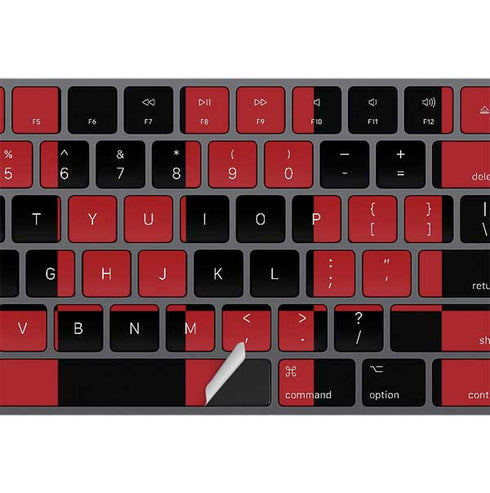 Red and Black Checkerboard Magic Keyboard with Numeric Keypad Skin