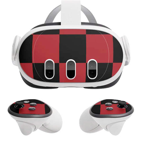 Red and Black Checkerboard Meta Quest 3 Skin