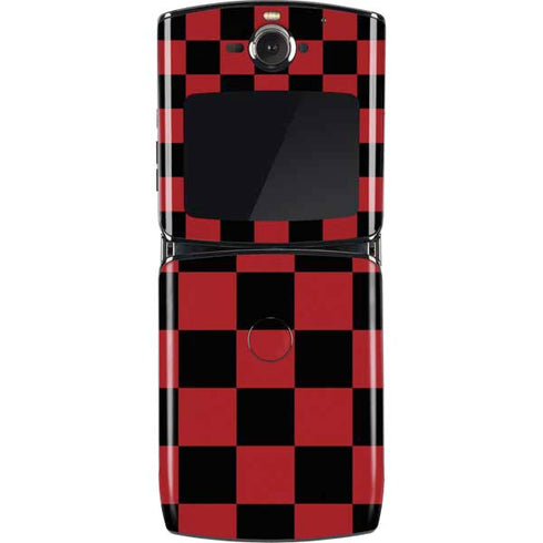 Red and Black Checkerboard Motorola RAZR Skin