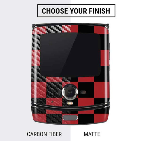 Red and Black Checkerboard Motorola RAZR Skin