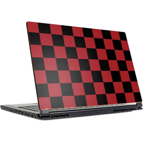 Red and Black Checkerboard MSI GS65 Stealth Laptop Skin