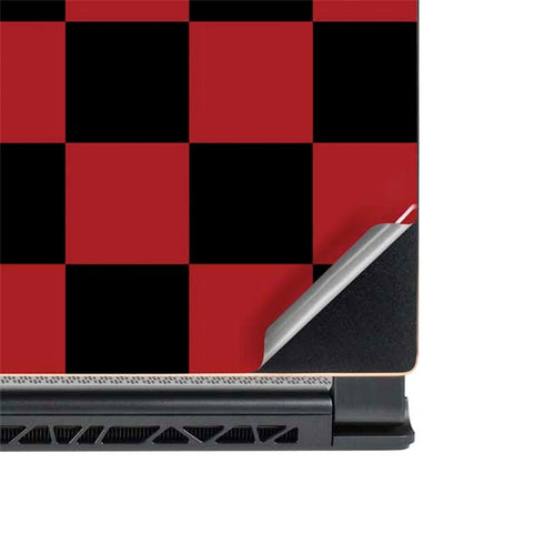 Red and Black Checkerboard MSI GS65 Stealth Laptop Skin