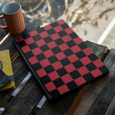 Red and Black Checkerboard MSI GS65 Stealth Laptop Skin