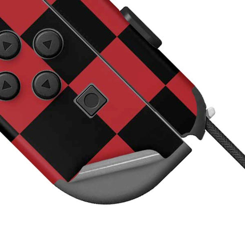 Red and Black Checkerboard Nintendo Joy-Con (L/R) Controller Skin