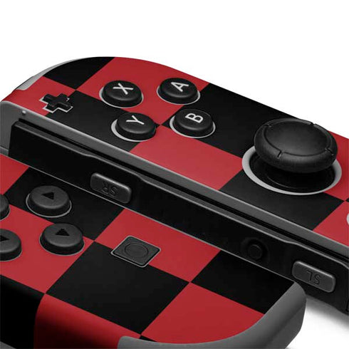 Red and Black Checkerboard Nintendo Joy-Con (L/R) Controller Skin