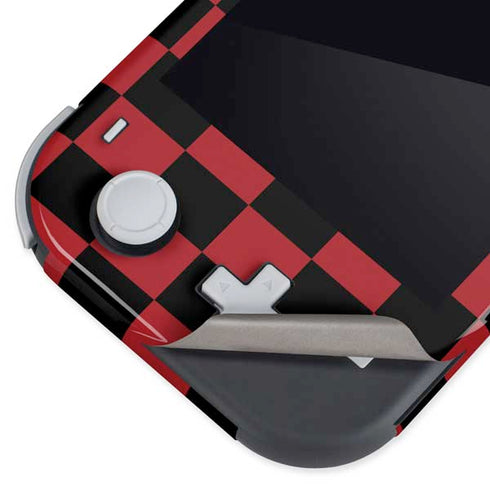 Red and Black Checkerboard Nintendo Switch Lite Skin