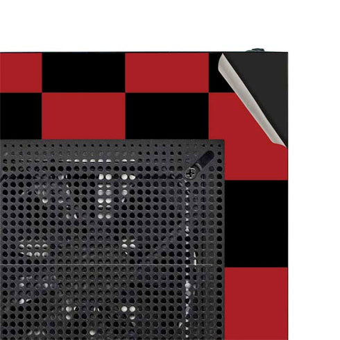 Red and Black Checkerboard NZXT H510 Compact ATX Mid-Tower Case Skin
