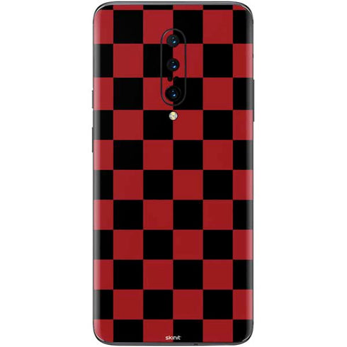 Red and Black Checkerboard OnePlus 7 Pro Skin
