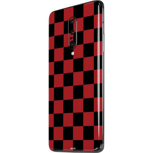 Red and Black Checkerboard OnePlus 7 Pro Skin