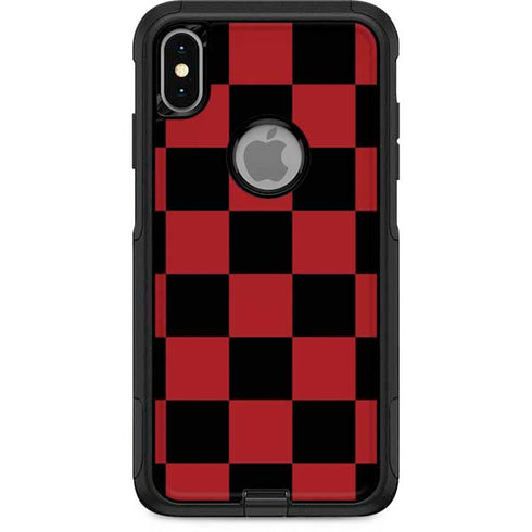 Red and Black Checkerboard Otterbox Commuter iPhone Skin