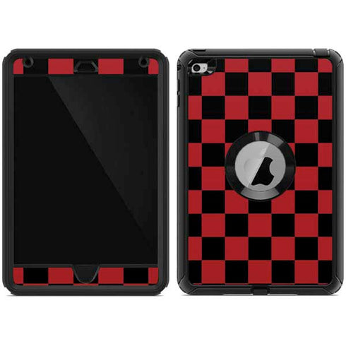 Red and Black Checkerboard Otterbox Defender iPad Skin