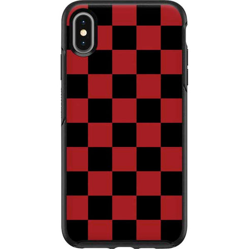 Red and Black Checkerboard Otterbox Symmetry iPhone Skin