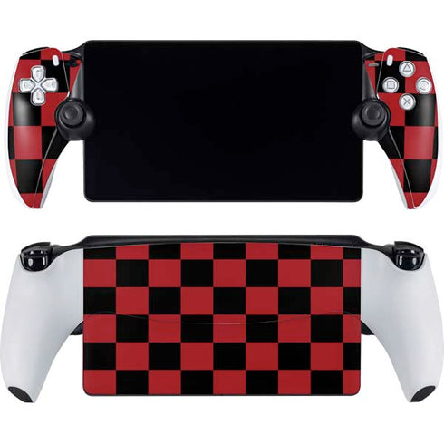Red and Black Checkerboard PlayStation Portal Remote Player Skin