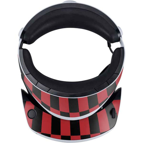 Red and Black Checkerboard PlayStation VR2 Skin