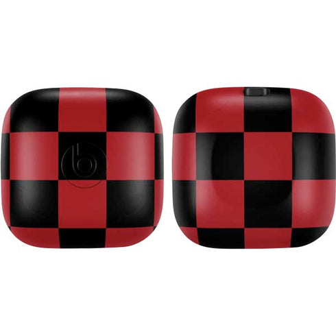Red and Black Checkerboard PowerBeats Pro Skin