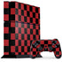 Red and Black Checkerboard PS4 Console and Controller Bundle Skin