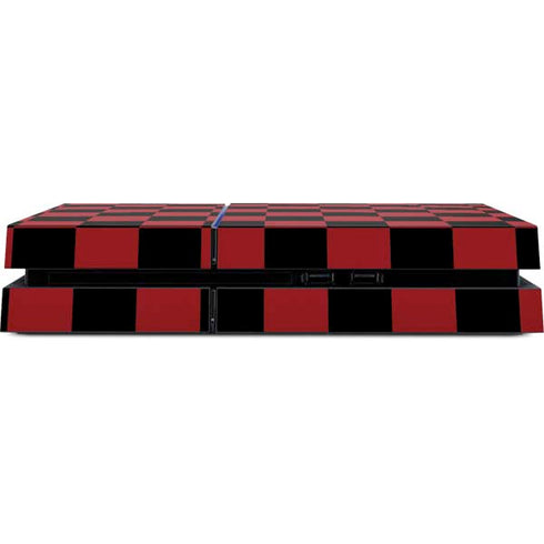 Red and Black Checkerboard PS4 Console Skin