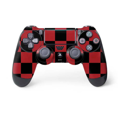 Red and Black Checkerboard PS4 Pro/Slim Controller Skin