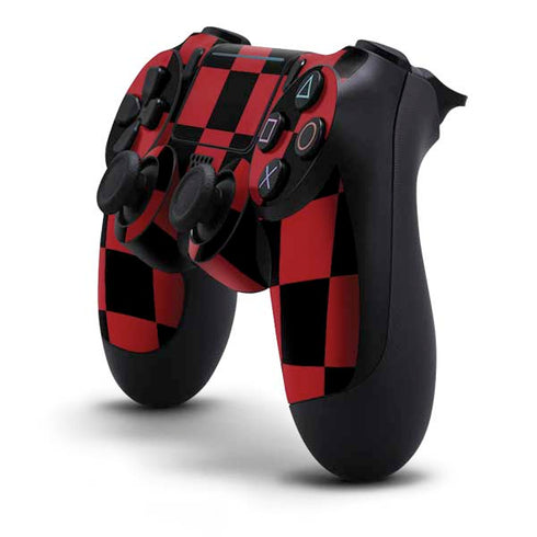 Red and Black Checkerboard PS4 Pro/Slim Controller Skin