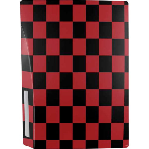 Red and Black Checkerboard PS5 Console Skin