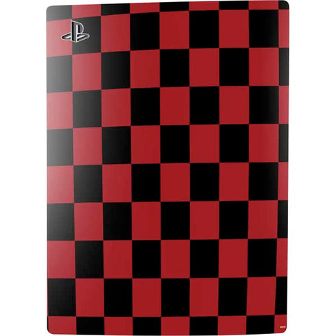 Red and Black Checkerboard PS5 Digital Edition Bundle Skin