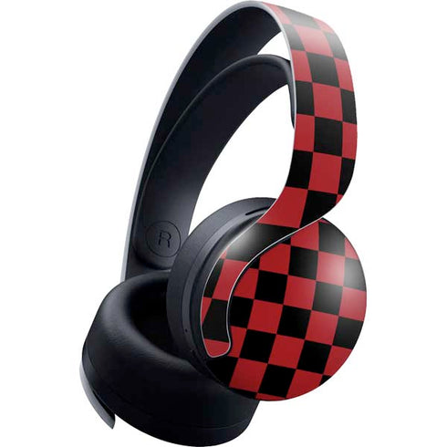 Red and Black Checkerboard PULSE 3D Wireless Headset for PS5 Skin
