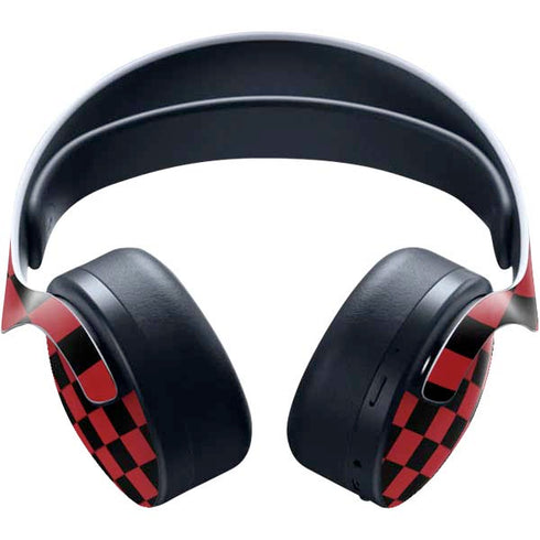 Red and Black Checkerboard PULSE 3D Wireless Headset for PS5 Skin