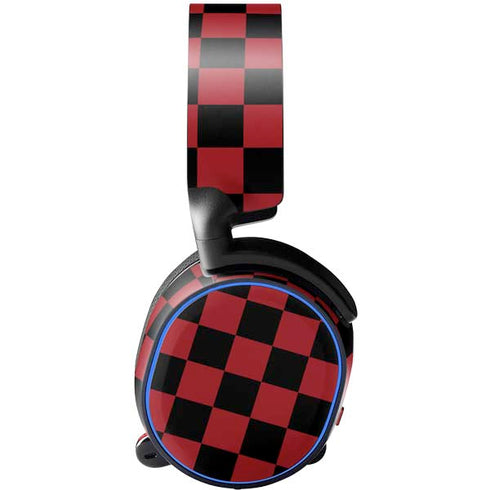 Red and Black Checkerboard SteelSeries Arctis 3 Skin