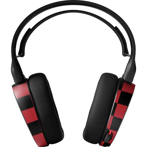 Red and Black Checkerboard SteelSeries Arctis 3 Skin