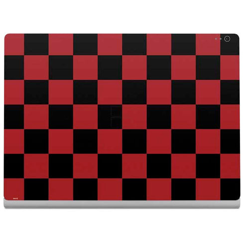 Red and Black Checkerboard Surface Book 2 13.5in Skin
