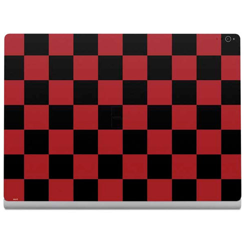 Red and Black Checkerboard Surface Book 2 15in Skin