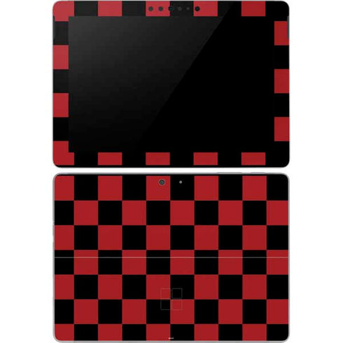 Red and Black Checkerboard Surface Go Skin