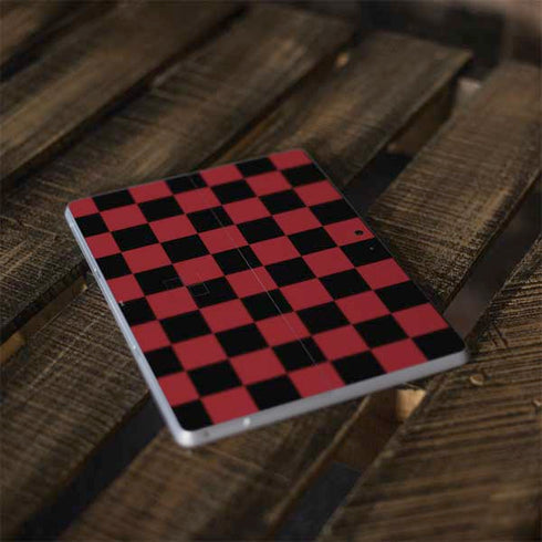 Red and Black Checkerboard Surface Go Skin