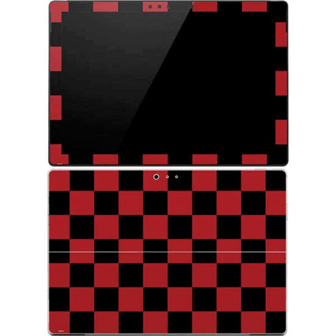 Red and Black Checkerboard Surface Pro 4 Skin