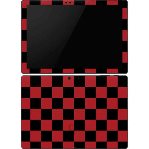 Red and Black Checkerboard Surface Pro 6 Skin