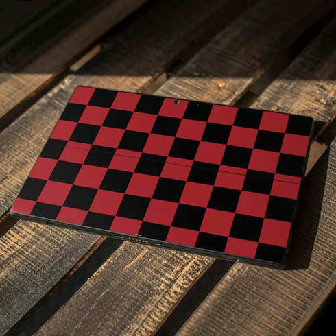 Red and Black Checkerboard Surface Pro 6 Skin