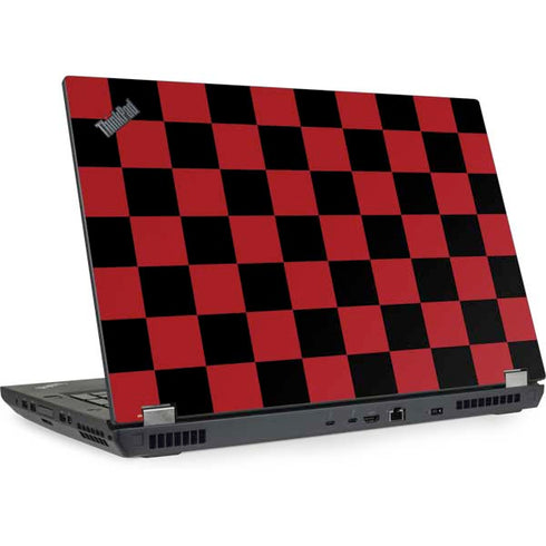 Red and Black Checkerboard Lenovo ThinkPad Skin