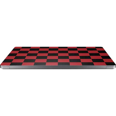 Red and Black Checkerboard Universal Laptop 12in (9.8 x 6.8in) Skin