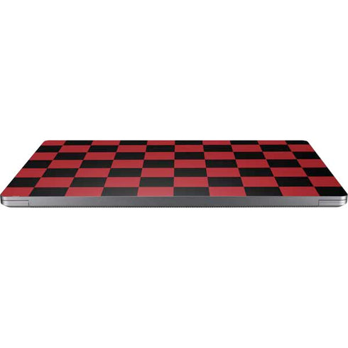 Red and Black Checkerboard Universal Laptop 14in (11.4 x 8.2in) Skin